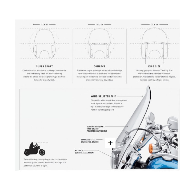 Quick-Release Super Sport Windshield