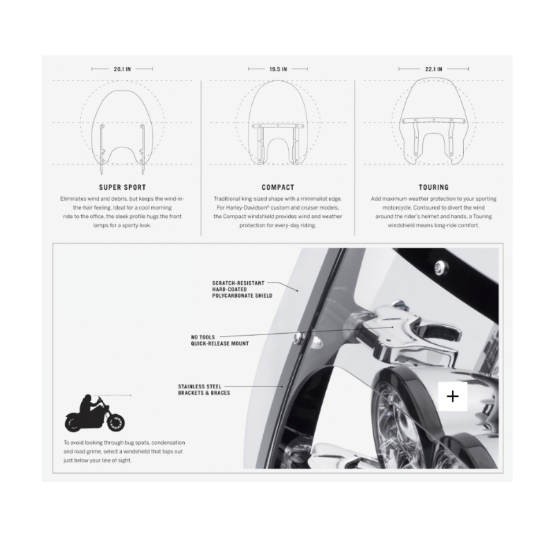 Quick-Release Super Sport Windshield