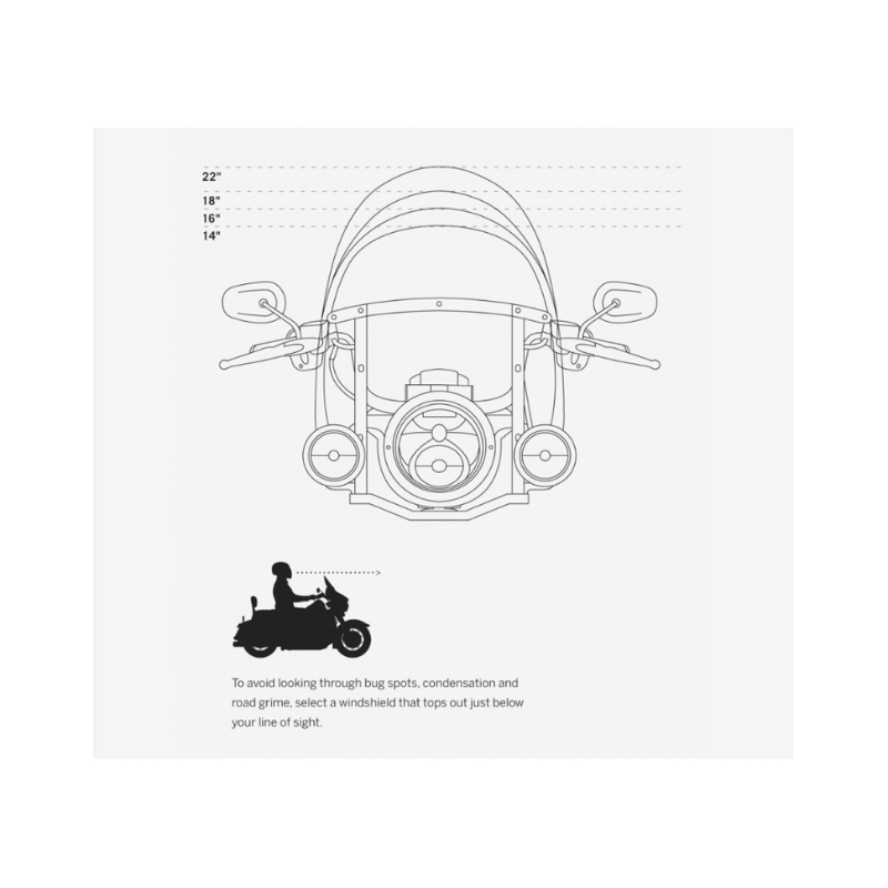 Road King 14 in. H-D Detachables Wind Deflector