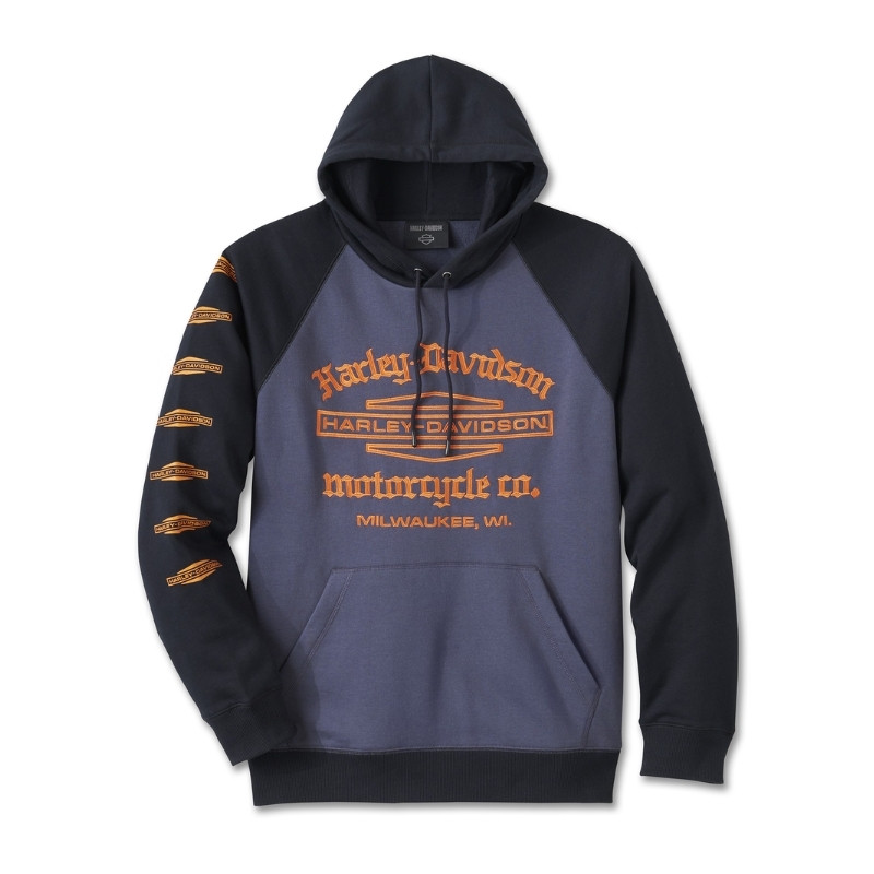 Men's Old English Stacked Bar & Shield Raglan Hoodie