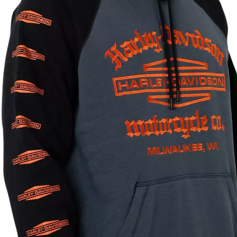 Men's Old English Stacked Bar & Shield Raglan Hoodie