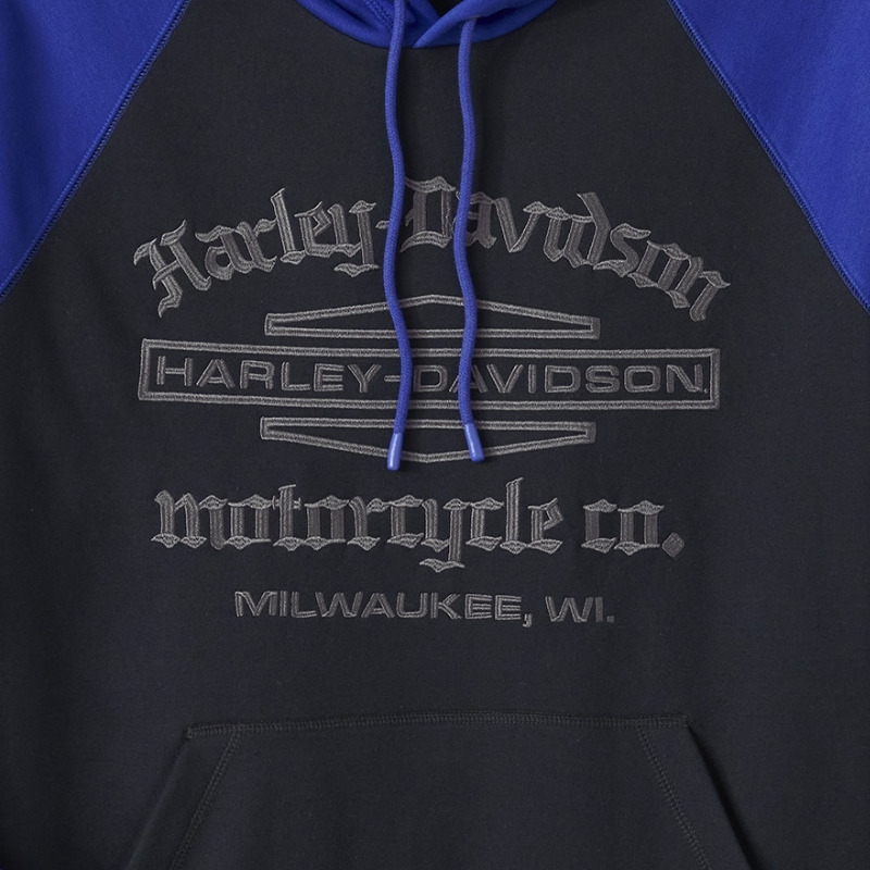 Men's Old English Stacked Bar & Shield Raglan Hoodie