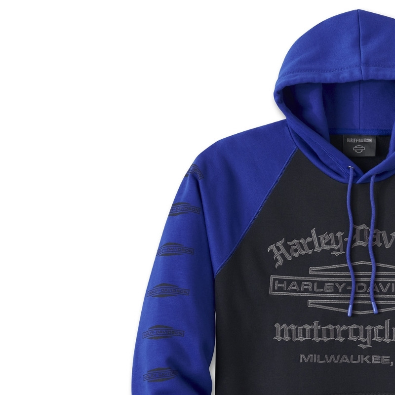 Men's Old English Stacked Bar & Shield Raglan Hoodie