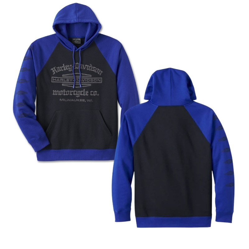 Men's Old English Stacked Bar & Shield Raglan Hoodie