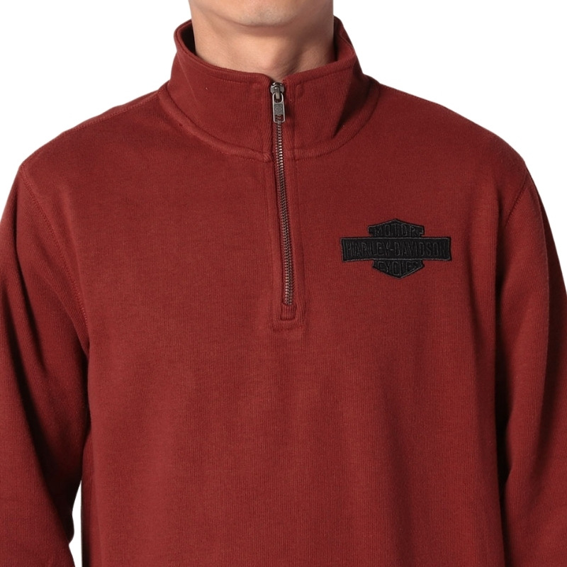 Men's Bar & Shield 1/4-Zip Mockneck Pullover