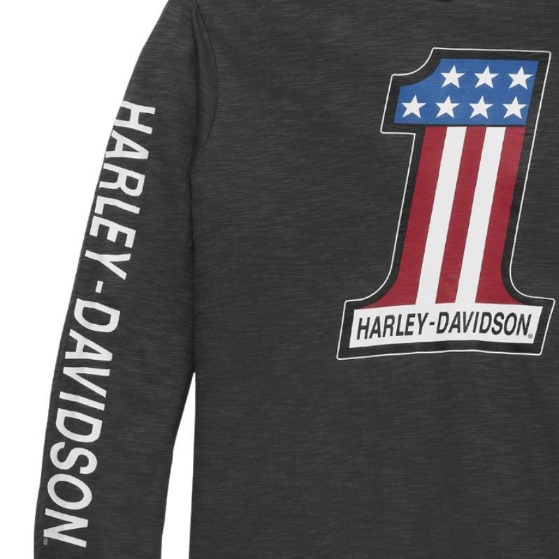 Men's #1 Race Slub Jersey Hooded Graphic Tee