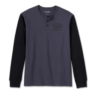 Men's Old English Stacked Bar & Shield Henley