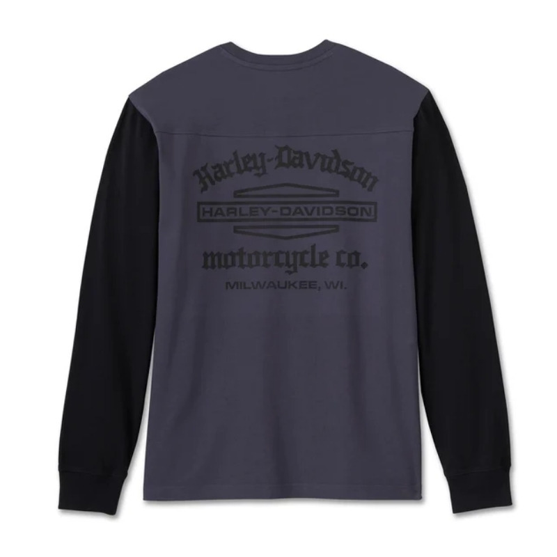 Men's Old English Stacked Bar & Shield Henley