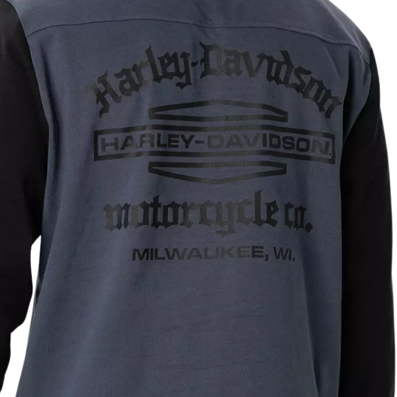 Men's Old English Stacked Bar & Shield Henley