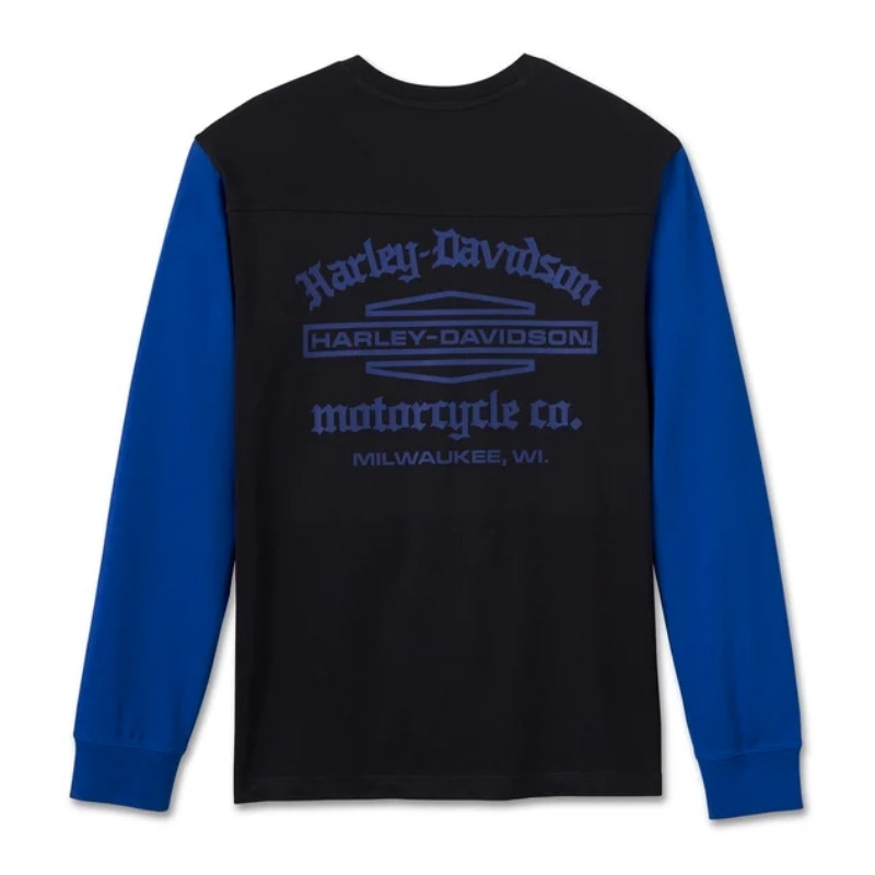 Men's Old English Stacked Bar & Shield Henley