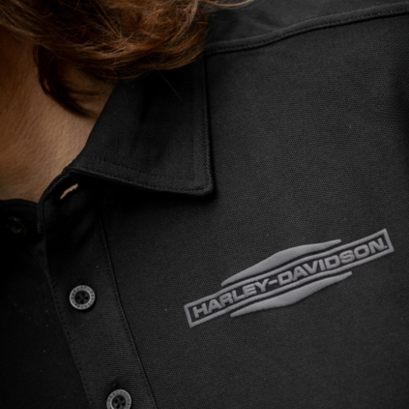 Stacked Bar & Shield Polo
