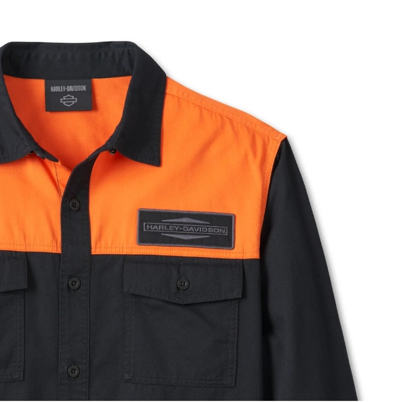 Men's Stacked Bar & Shield Long Sleeve Shirt