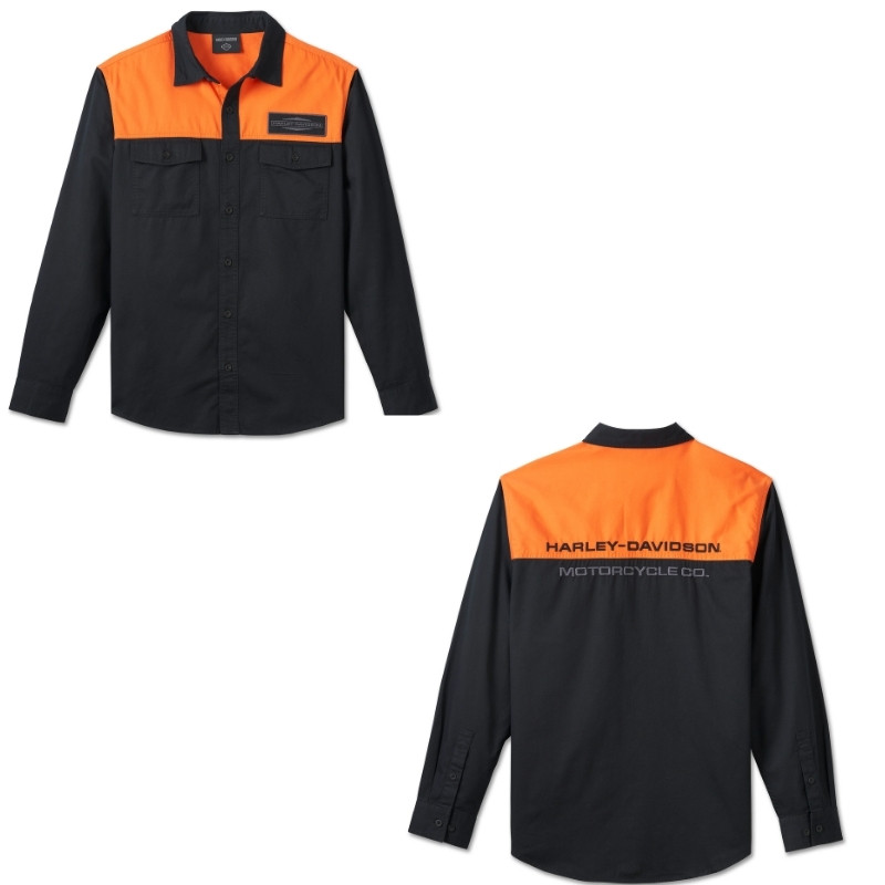 Men's Stacked Bar & Shield Long Sleeve Shirt
