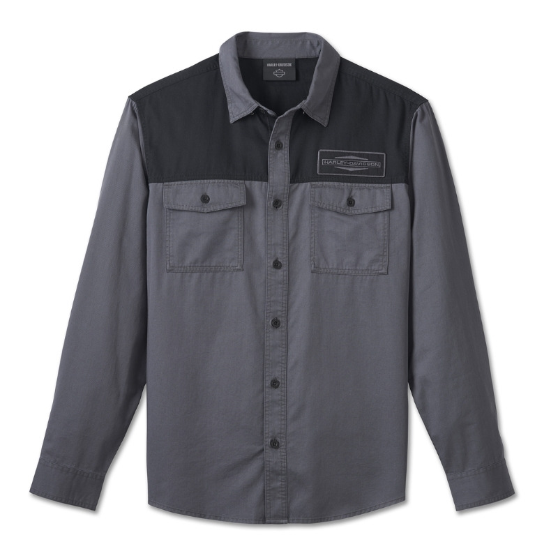 Stacked Bar & Shield Long Sleeve Shirt