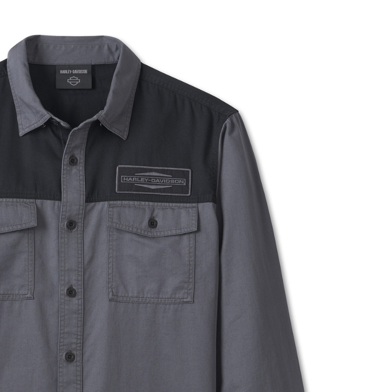 Stacked Bar & Shield Long Sleeve Shirt
