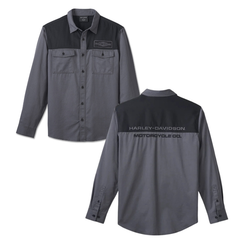 Stacked Bar & Shield Long Sleeve Shirt