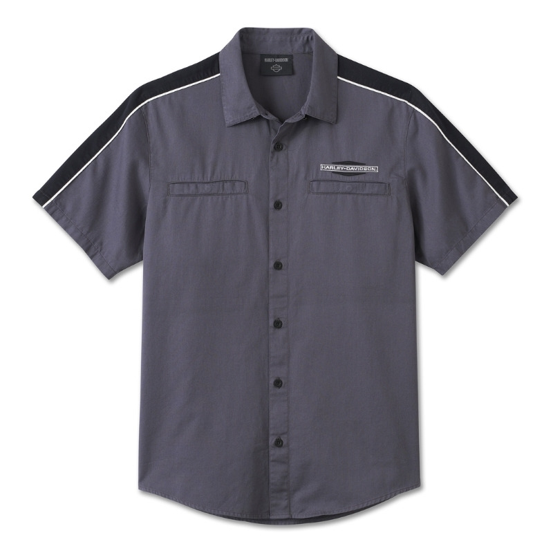 Stacked Bar & Shield Short Sleeve Shirt