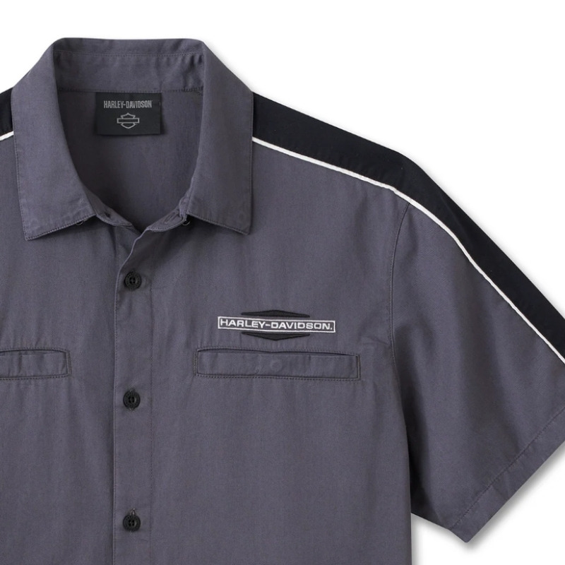 Stacked Bar & Shield Short Sleeve Shirt