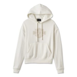 Women's Oversized Washed Bar & Shield Hoodie