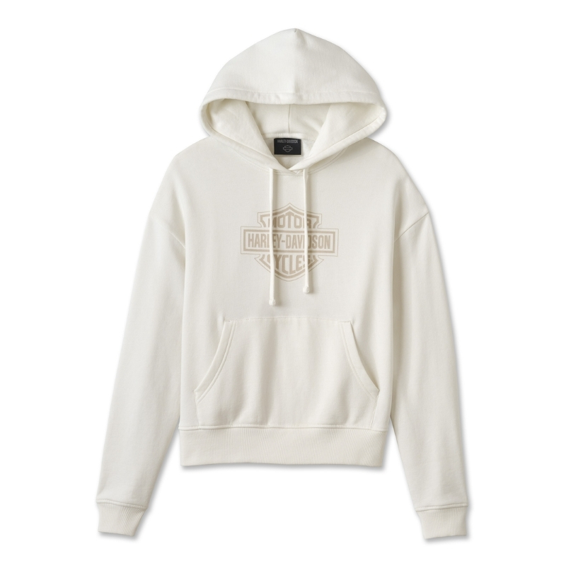 Women's Oversized Washed Bar & Shield Hoodie
