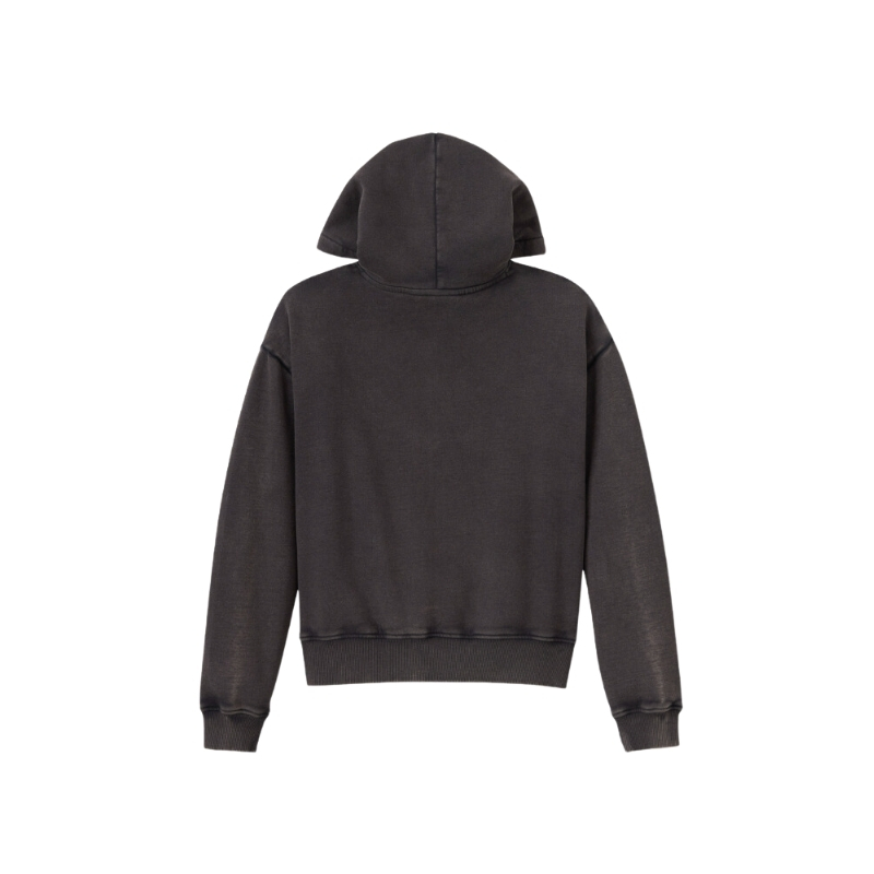 Women's Oversized Washed Bar & Shield Hoodie