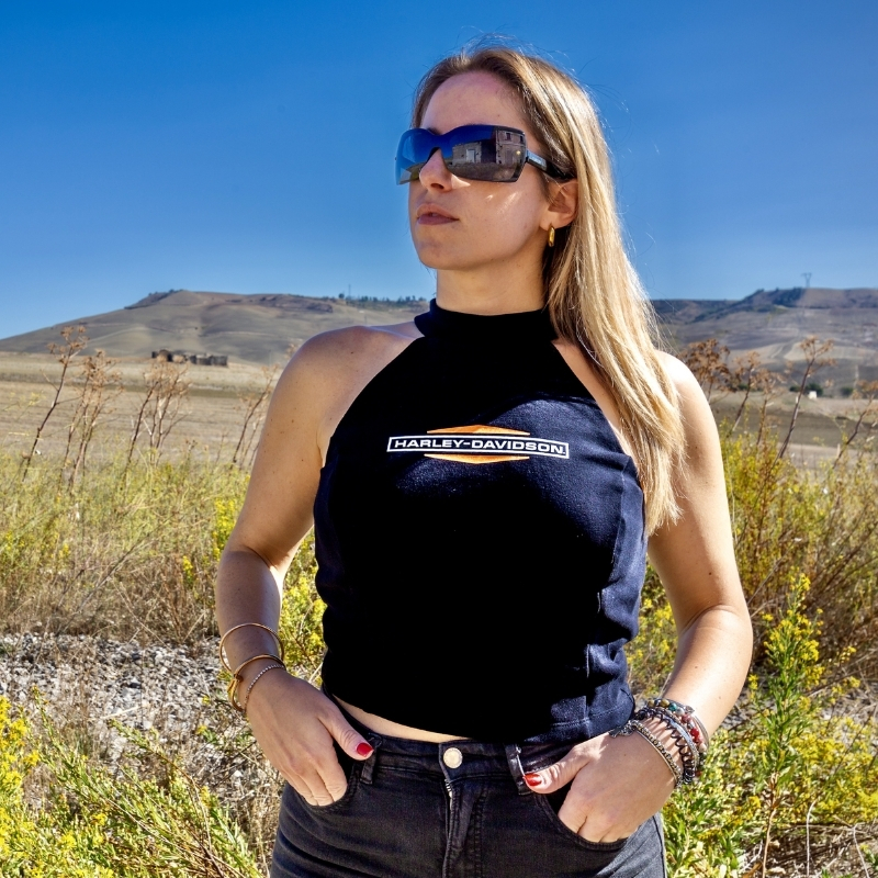 Women's Stacked Bar & Shield Halter