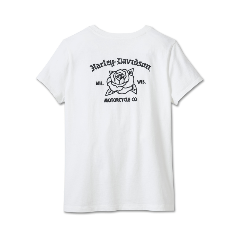 Women's H-D Rosebud Pocket Tee