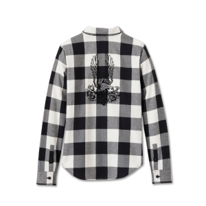 Women's Retro Long Sleeve Flannel Shirt