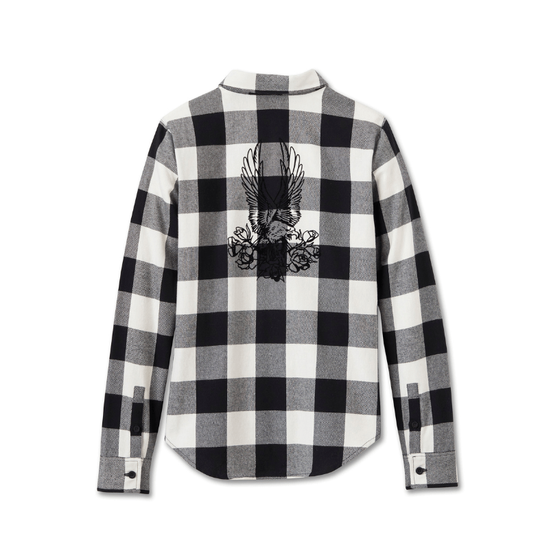Women's Retro Long Sleeve Flannel Shirt