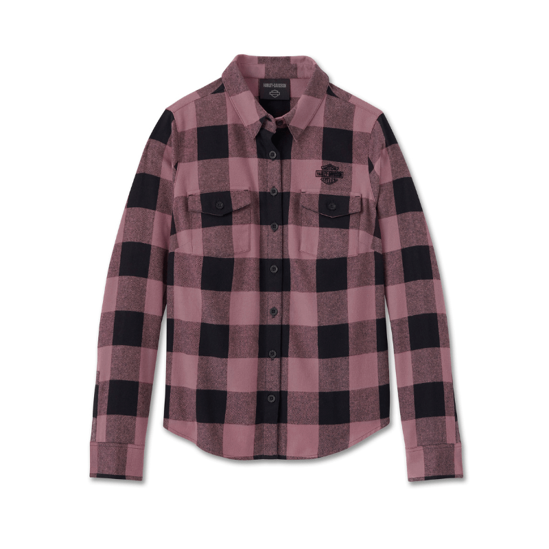 Women's Retro Long Sleeve Flannel Shirt