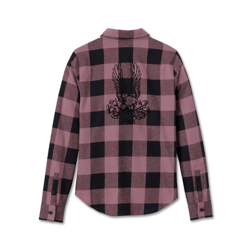 Women's Retro Long Sleeve Flannel Shirt