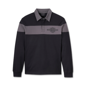 Men's Bar & Shield Long Sleeve Polo