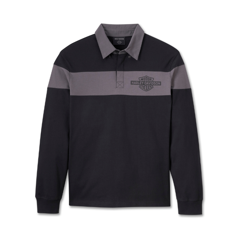 Men's Bar & Shield Long Sleeve Polo