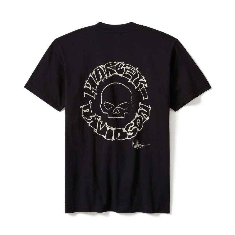 Willie G Circle Skull Sketch Art Short Sleeve