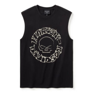 Willie G Circle Skull Sketch Art Muscle Tee