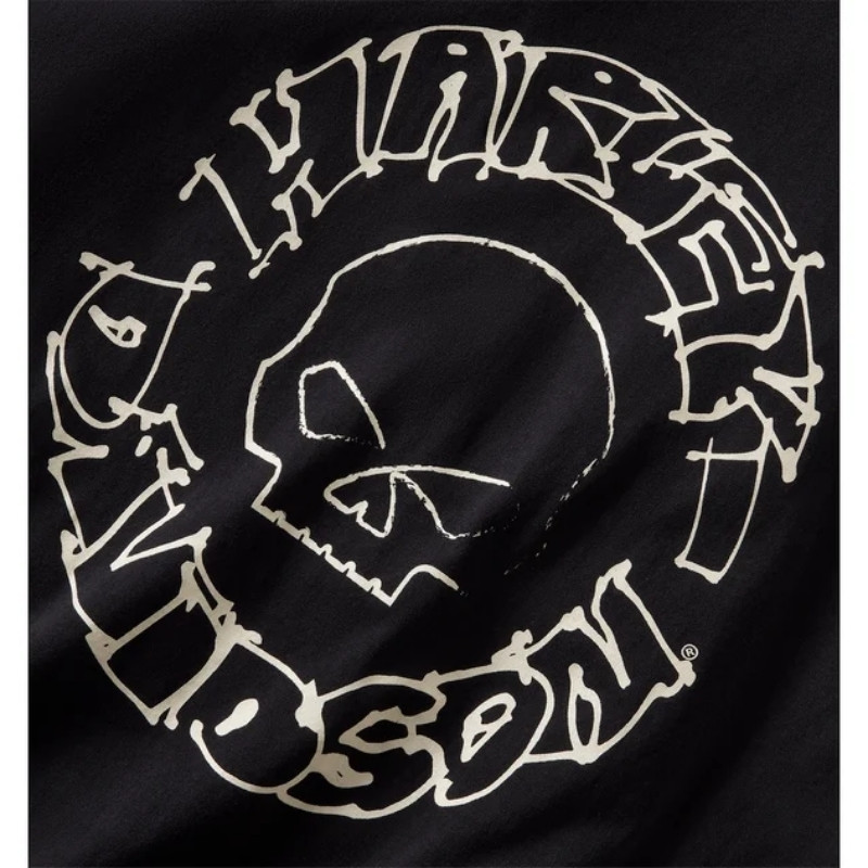 Willie G Circle Skull Sketch Art Muscle Tee