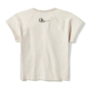 Women's Willie G Wing Skull Sketch Art Baby Doll Tee