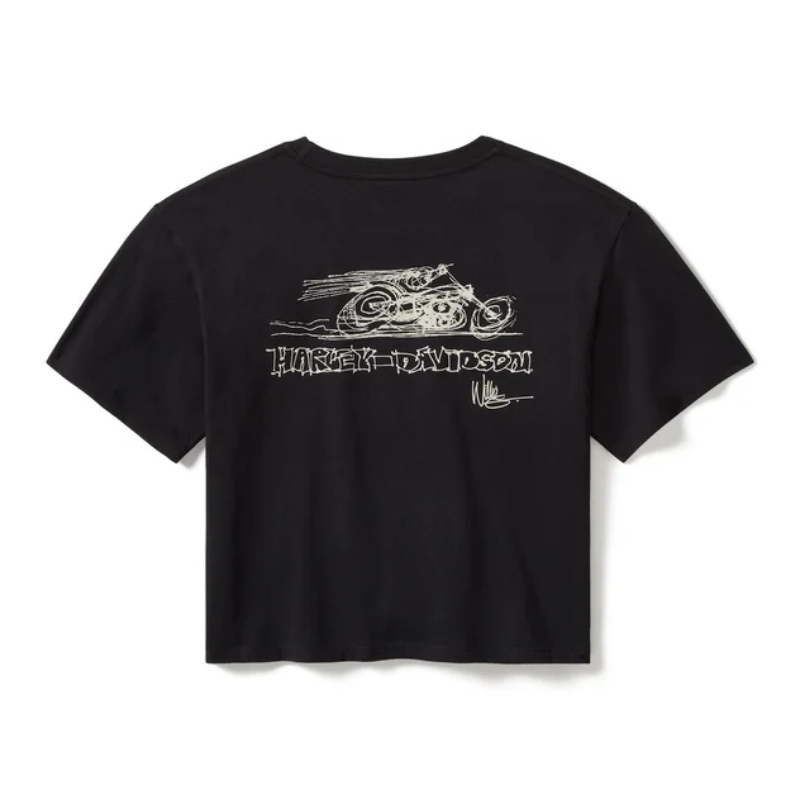 Women's In the Wind Rider Sketch Art Boxy Tee