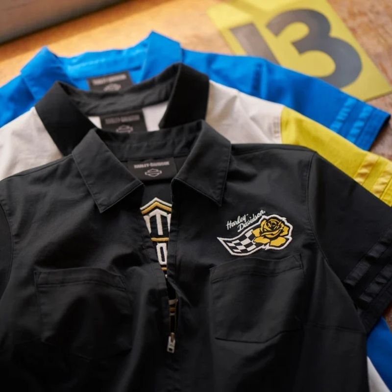 Women's Bar & Shield Zip Front Shirt