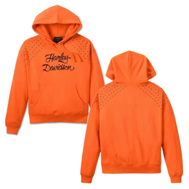 Women's Studded Out Pull Over Hoodie