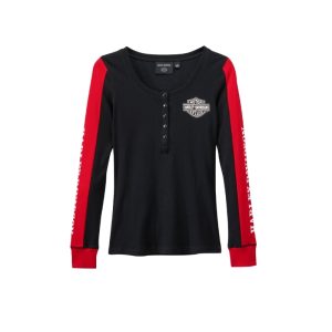 Women's Bar & Shield Snap Front Henley