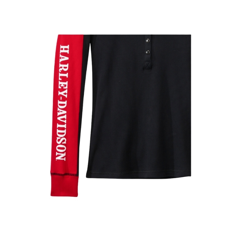 Women's Bar & Shield Snap Front Henley