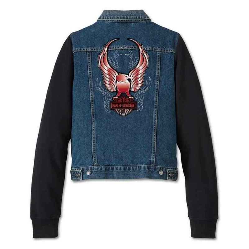 Women's Crimson Bird Jean Jacket