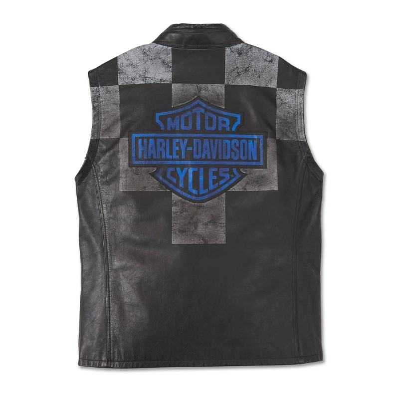 Men's Blue Steel Convertible Leather Jacket