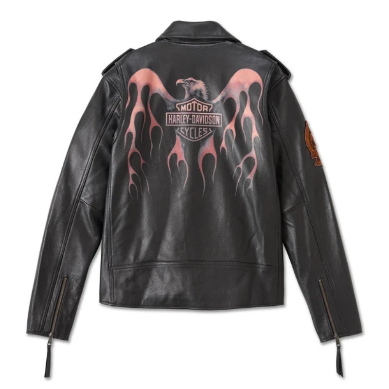 Men's Burning Eagle Leather Jacket