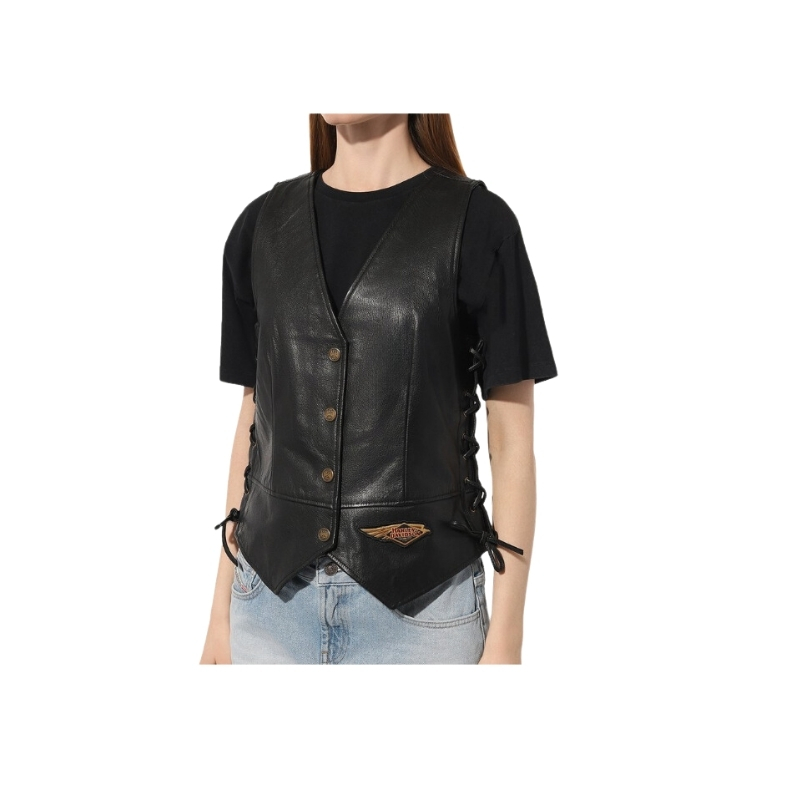 Women’s 120th Anniversary Laced Side Leather Vest