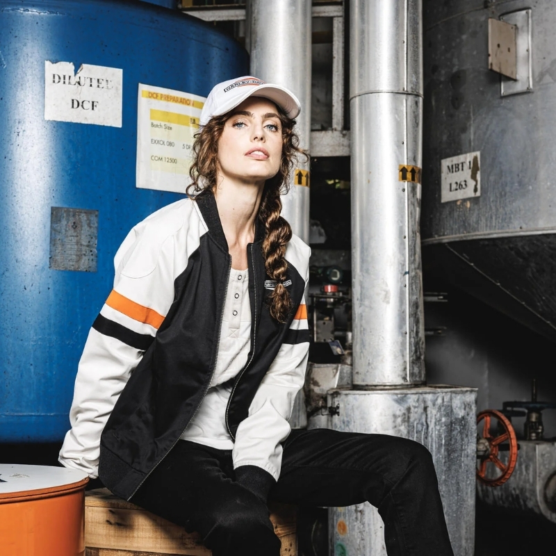 Women's Stacked Bar & Shield Bomber Jacket
