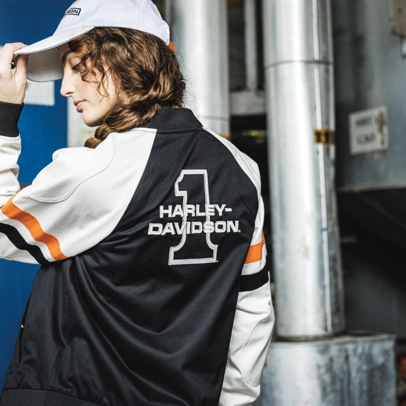 Women's Stacked Bar & Shield Bomber Jacket