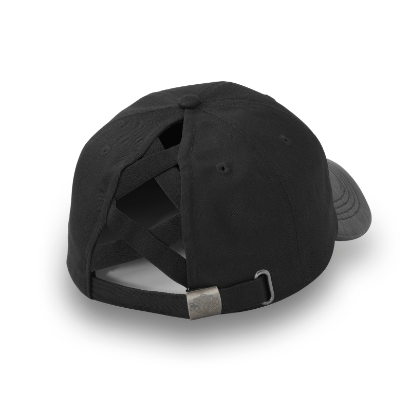 Women's Stacked Bar & Shield Ponytail Cap