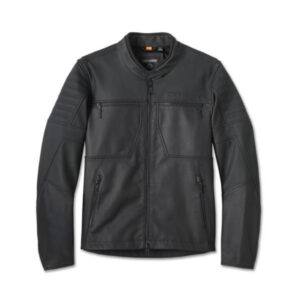 Willie G Skull Graphic Leather Riding Jacket